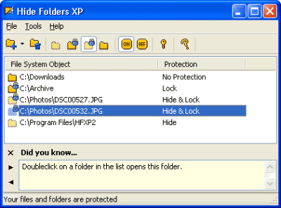 Hide Folders XP 2.9 + ключ активации