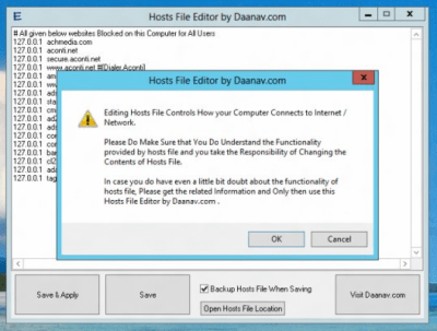 Hosts File Editor 1.0