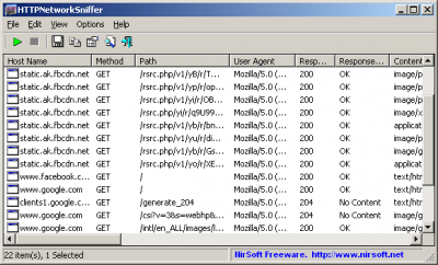 HTTPNetworkSniffer 1.61 HTTPNetworkSniffer 1.61