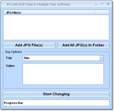 JPG Edit EXIF Data In Multiple Files 7.0