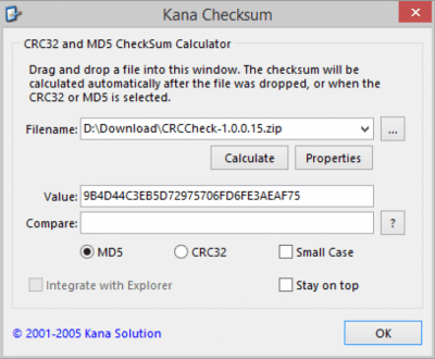 Kana Checksum 1.0.0.15