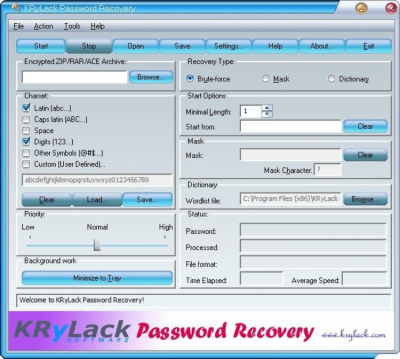 KRyLack Password Recovery 1.60