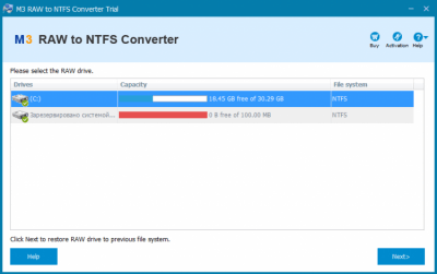 M3 RAW to NTFS Converter 5.6.8