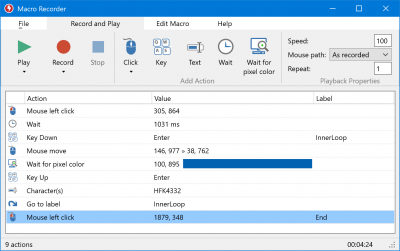 Macro Recorder 1.0.70 + ключ