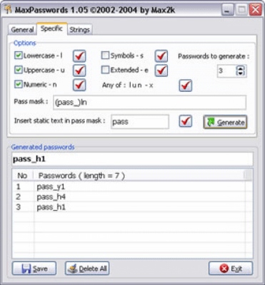 MaxPasswords 1.05