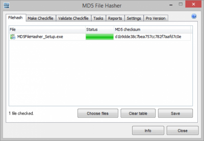 MD5 File Hasher 1.5