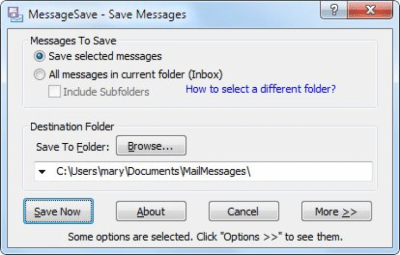 MessageSave for Microsoft Outlook 5.1.0.537