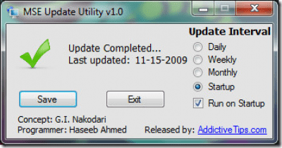 MSE Update Utility 1.1