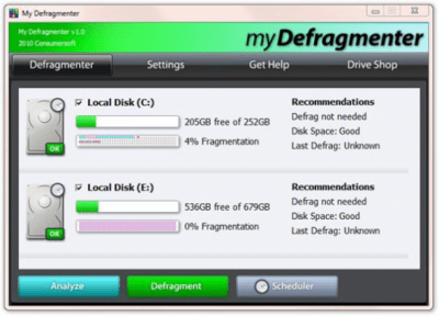 My Defragmenter 1.0 My Defragmenter 1.0