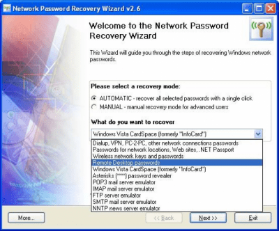 Network Password Recovery Wizard 4.0.0 + код активации Network Password Recovery Wizard 4.0.0 + код активации