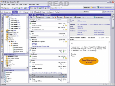 Omea Reader 2.2 Build: 1098