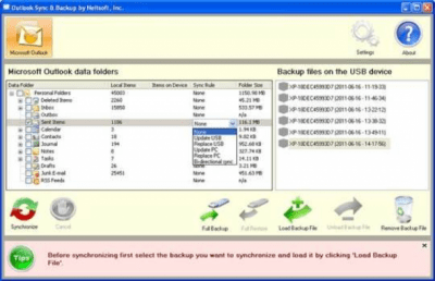 Outlook Sync &amp; Backup Portable 2.0.0.6