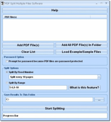 PDF Split Multiple Files Software 7.0