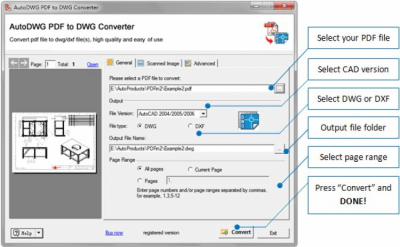 PDF to DWG Converter 3.7 + key