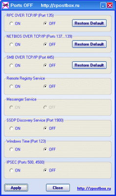 PORTS OFF 1.0