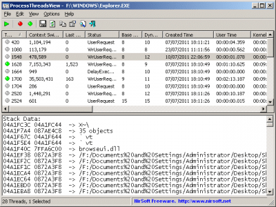 ProcessThreadsView 1.27