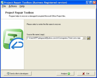 Project Repair Toolbox 4.1 Project Repair Toolbox 4.1