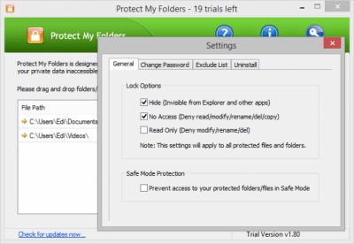 Protect My Folders 1.80 + код активации