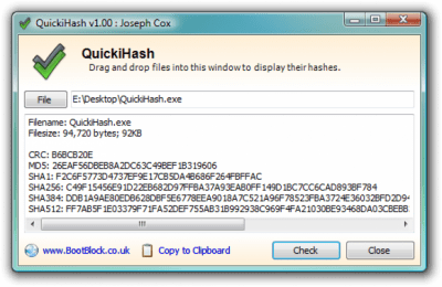 QuickiHash 1.00 QuickiHash 1.00