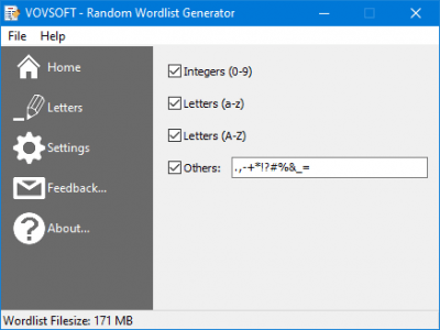 Random Wordlist Generator 1.2