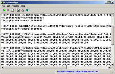 RegFromApp 1.33 RegFromApp 1.33