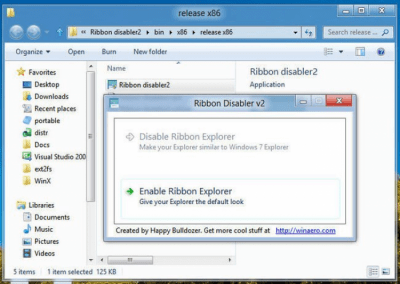 Ribbon Disabler for Windows 8 3.0.0.1