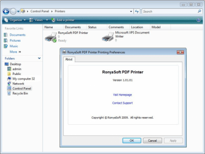 RonyaSoft PDF Printer last