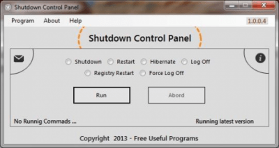 Shutdown Control Panel 2.0.0.5 Shutdown Control Panel 2.0.0.5