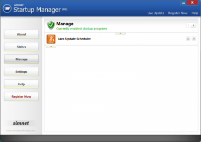 Simnet Startup Manager 3.1.2.1