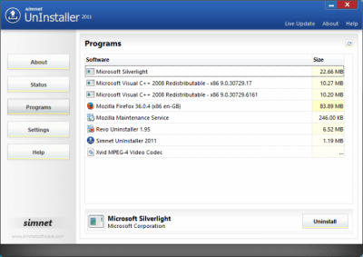 Simnet Uninstaller 3.1.2.3