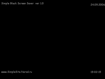Simple Black Screen Saver v1.0 last