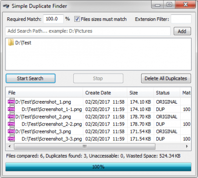 Simple Duplicate Finder 1.2.0.3