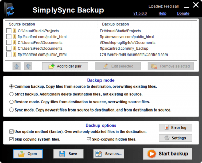 SimplySync Backup 1.6.0.0