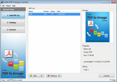 Softdiv PDF to Image Converter 1.3 Softdiv PDF to Image Converter 1.3
