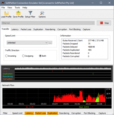 SoftPerfect Connection Emulator 1.8 + ключ активации