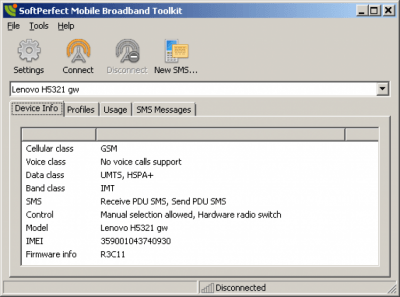 SoftPerfect Mobile Broadband Toolkit 1.0.3