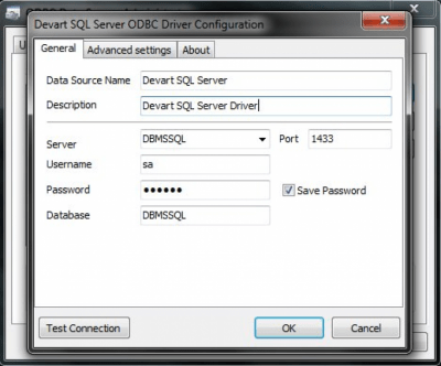 SQL Server ODBC драйвер 1.1