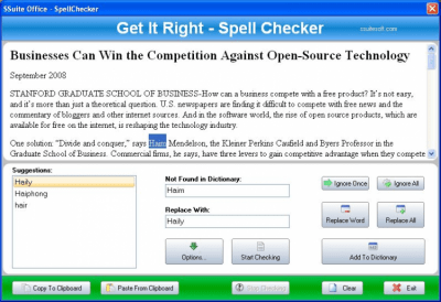 SSuite Office - Spell Checker 2.2