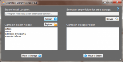 SteamTool Library Manager 1.1 SteamTool Library Manager 1.1