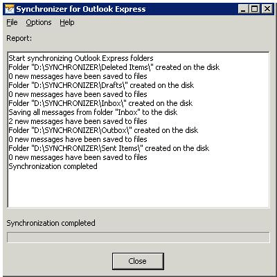 Synchronizer for Outlook Express last