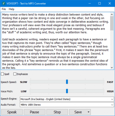 Text to MP3 Converter 1.6