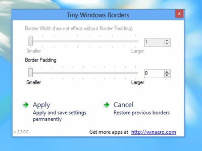 Tiny Windows Borders 1.0