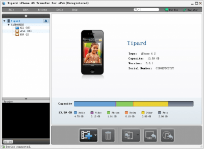 Tipard iPhone 4S Transfer for ePub 6.1.10