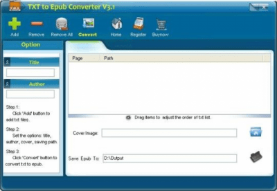 TXT to Epub Converter 3.3