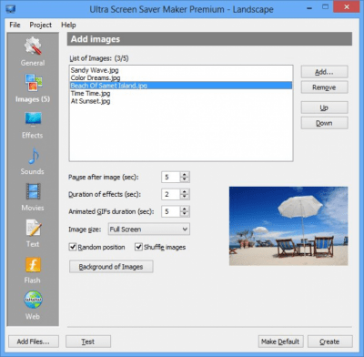 Ultra Screen Saver Maker 3.4 Ultra Screen Saver Maker 3.4