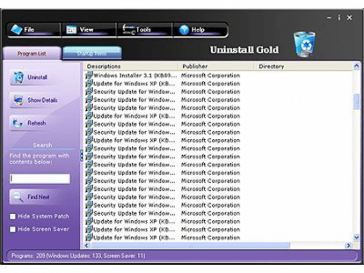 Uninstall Gold 2.0.2.302