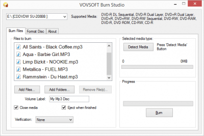 VOVSOFT Burn Studio 1.7