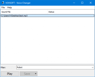 Vovsoft Voice Changer 1.0 Vovsoft Voice Changer 1.0