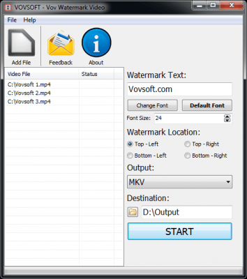 Vovsoft Watermark Video 1.7 + лицензионный ключ