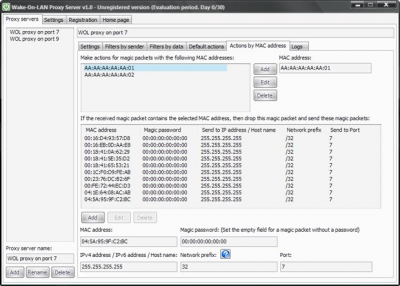 Wake-On-LAN Proxy Server 1.1.0 + таблетка